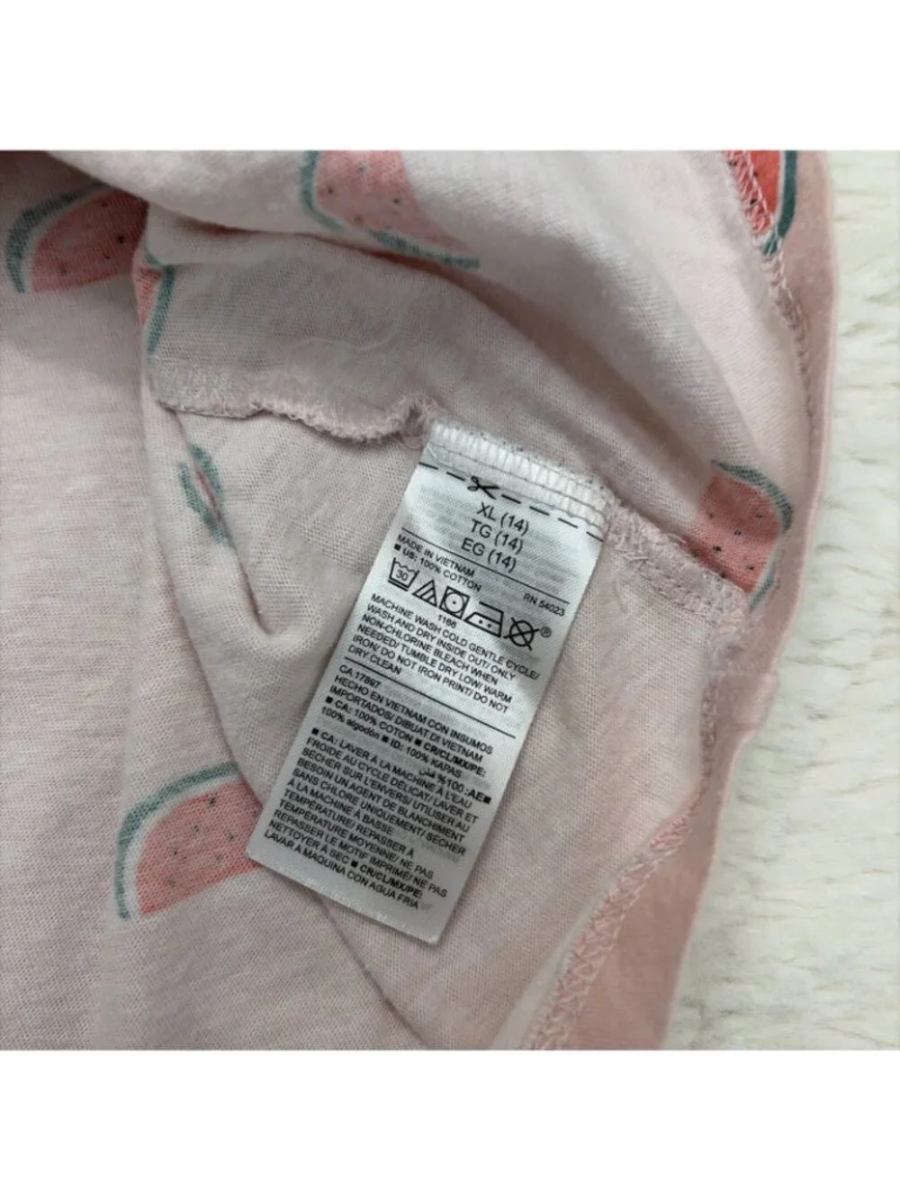 Old Navy Girls Softest Tee XL 14 Pink Watermelon